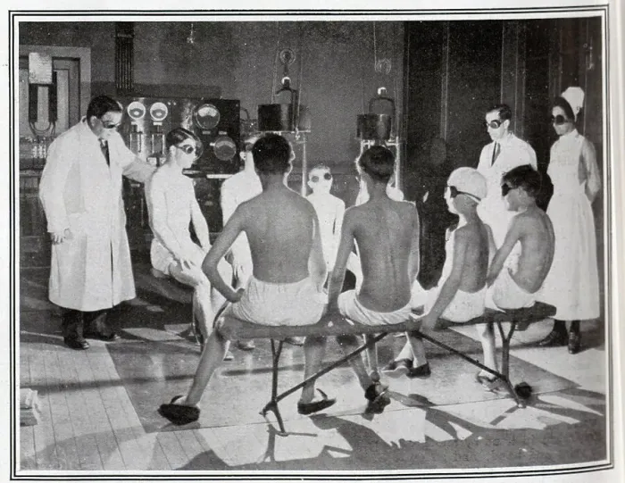 Framed Print : Artificial light and TB patients Framed Print : Artificial light and TB patients