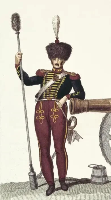 Framed Print : Artillery of the Royal Guard (1824). Picture