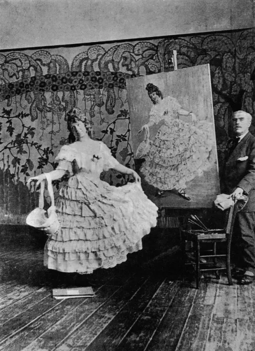 Framed Print : The artist Ludovici paints the dancer Karina, 1916 Framed Print : The artist Ludovici paints the dancer Karina, 1916