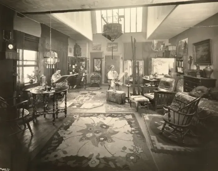 Framed Print : Artist in his studio Framed Print : Artist in his studio