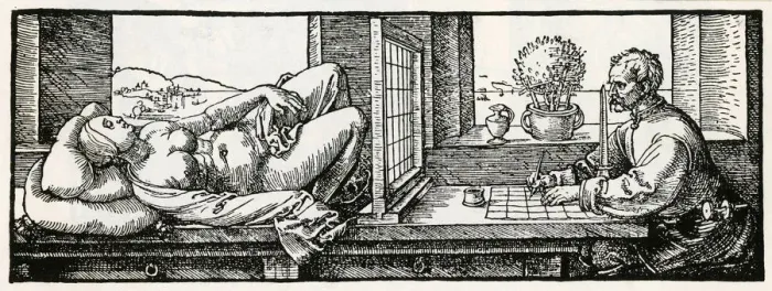 Framed Print : ARTIST USING GRID Framed Print : ARTIST USING GRID