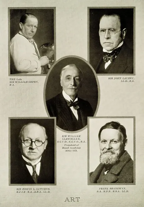 Framed Print : Artists and architects during the reign of King George V Framed Print : Artists and architects during the reign of King George V