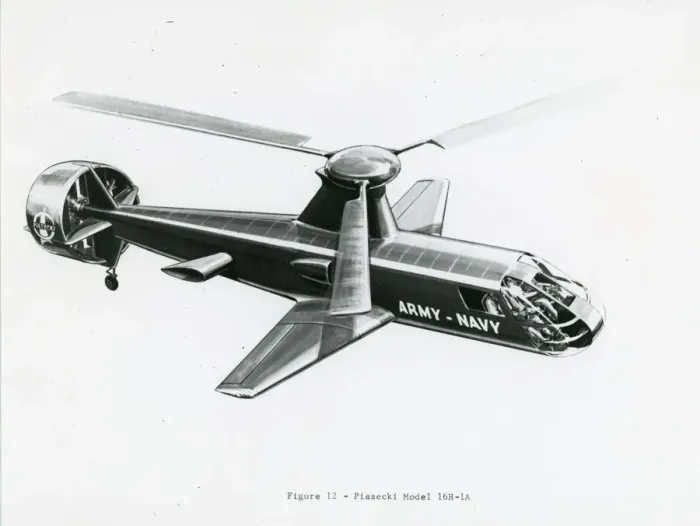 Framed Print : Artist?s concept of the Piasecki 16H-1A Pathfinder II