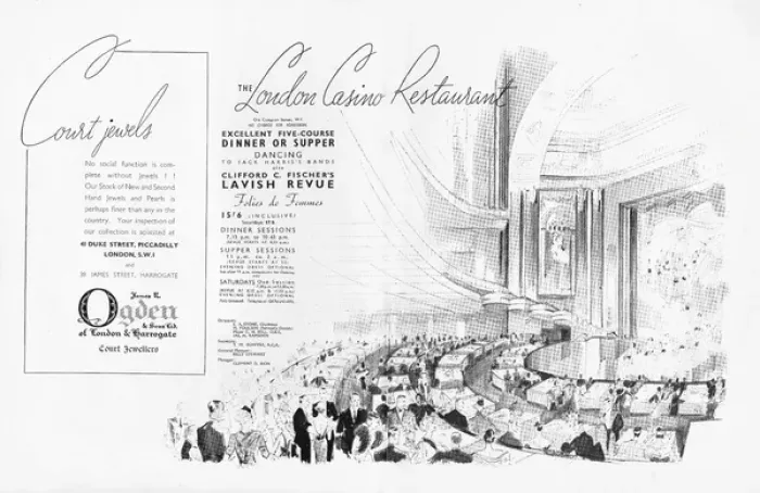 Framed Print : An artists impression of the London Casino restaurant Framed Print : An artists impression of the London Casino restaurant