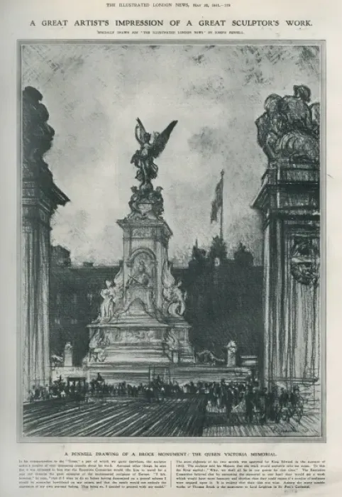Framed Print : Artists impression of the Queen Victoria Memorial Framed Print : Artists impression of the Queen Victoria Memorial