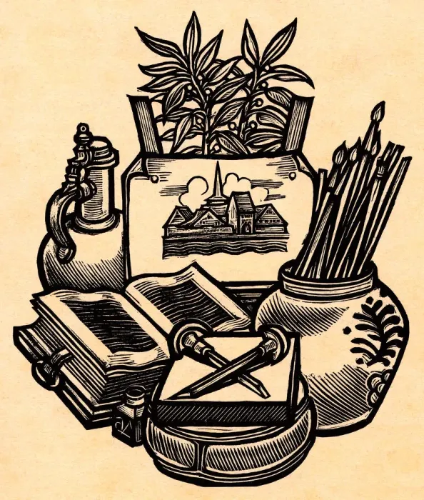 Framed Print : Artists utensils Framed Print : Artists utensils