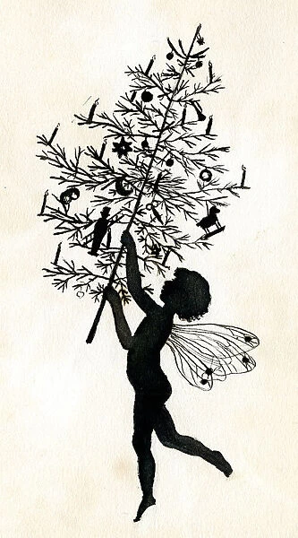 Artwork by Florence Auerbach, fairy with tree