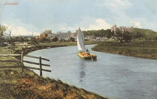 Arundel - River Arun and barge