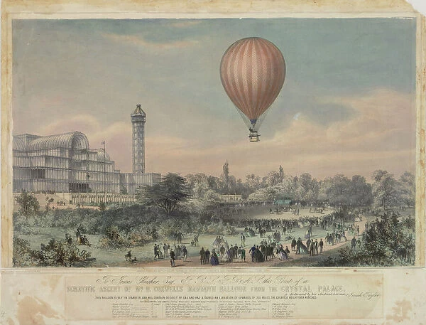 Ascent of Coxwells balloon, Crystal Palace, London