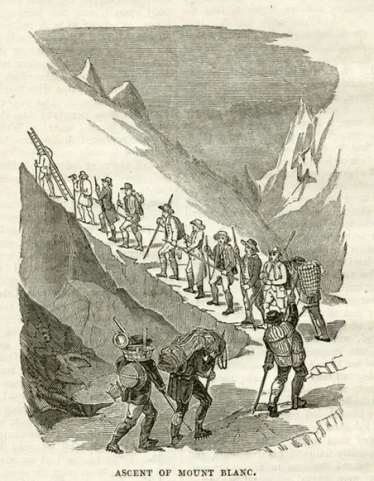 Framed Print : Ascent of Mont Blanc Framed Print : Ascent of Mont Blanc