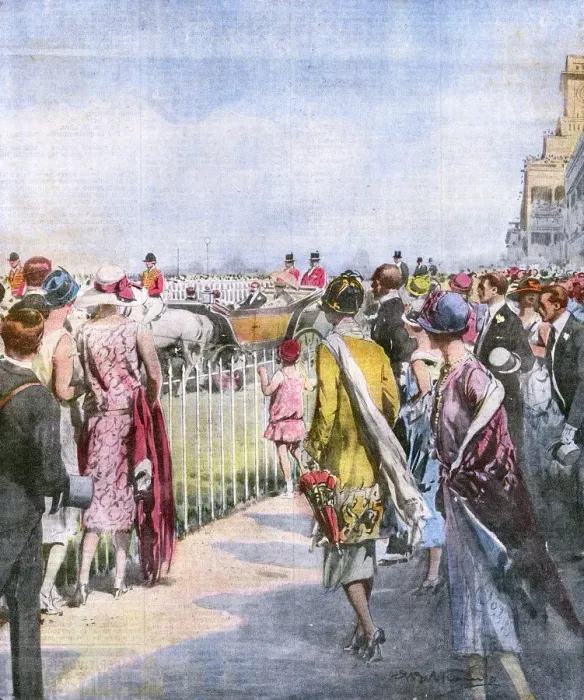 Framed Print : ASCOT GEORGE V 1925 Framed Print : ASCOT GEORGE V 1925