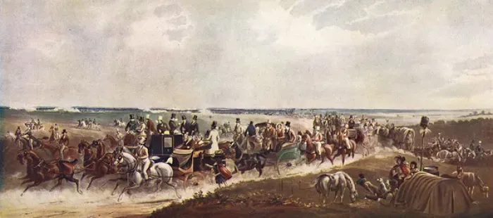 Framed Print : Ascot Meeting in early Victorian age Framed Print : Ascot Meeting in early Victorian age