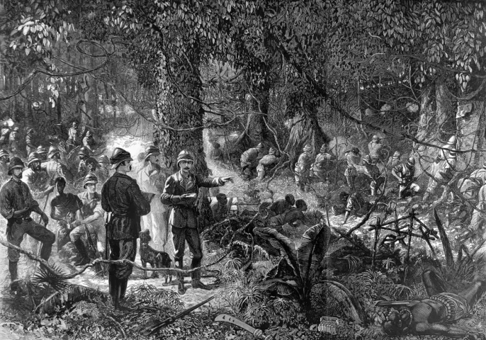Framed Print : The Ashanti War (1873-74) - The Black Watch in action Framed Print : The Ashanti War (1873-74) - The Black Watch in action