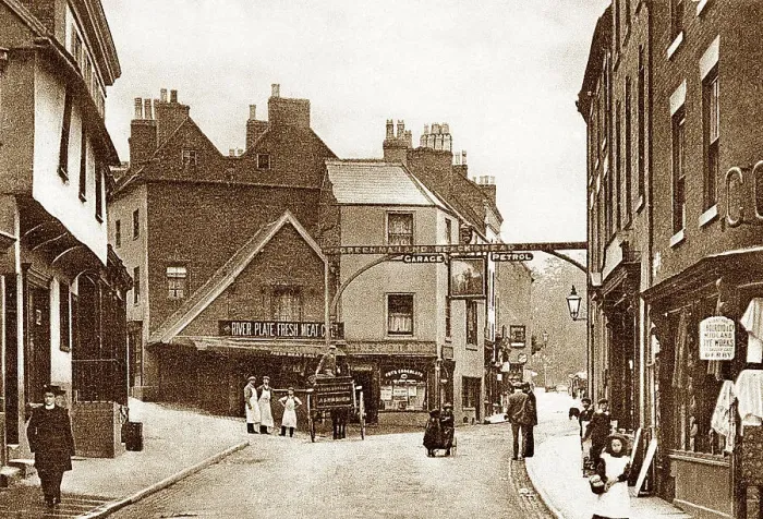Framed Print : Ashbourne St. John Street early 1900s Framed Print : Ashbourne St. John Street early 1900s