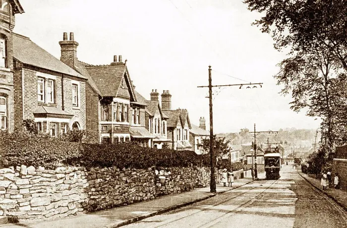 Framed Print : Ashby-de-la-Zouch Burton Road early 1900s Framed Print : Ashby-de-la-Zouch Burton Road early 1900s
