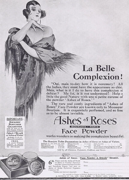 Ashes & Roses Face Powder advert, 1927