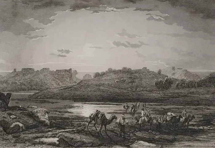 Framed Print : Ashkelon. Engraving by Ransonnette Framed Print : Ashkelon. Engraving by Ransonnette
