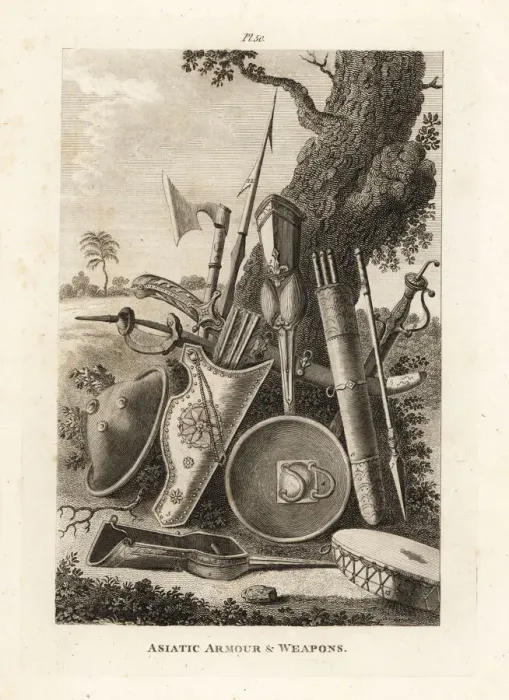 Framed Print : Asiatic armour and weapons Framed Print : Asiatic armour and weapons