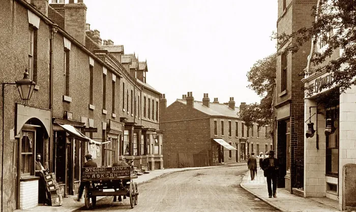 Framed Print : Askern High Street early 1900s Framed Print : Askern High Street early 1900s