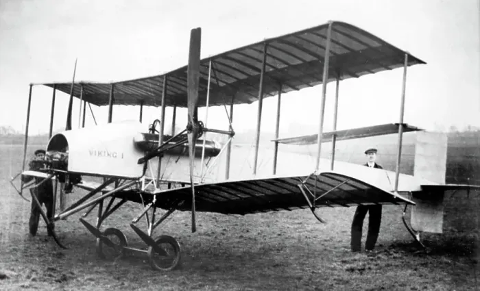 Framed Print : ASL Viking 1 Biplane early 1900s Framed Print : ASL Viking 1 Biplane early 1900s