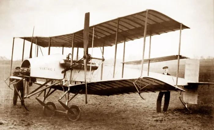 Framed Print : ASL Viking 1 Biplane early 1900s Framed Print : ASL Viking 1 Biplane early 1900s