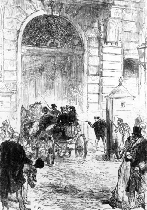 Framed Print : Assassination attempt on Alfonso XII of Spain Framed Print : Assassination attempt on Alfonso XII of Spain