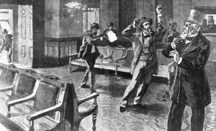 Framed Print : Assassination of President Garfield by Guiteau Framed Print : Assassination of President Garfield by Guiteau