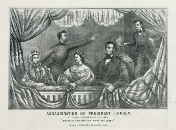 Framed Print : Assassination of President Lincoln, at Fords Theatre, Apl Framed Print : Assassination of President Lincoln, at Fords Theatre, Apl