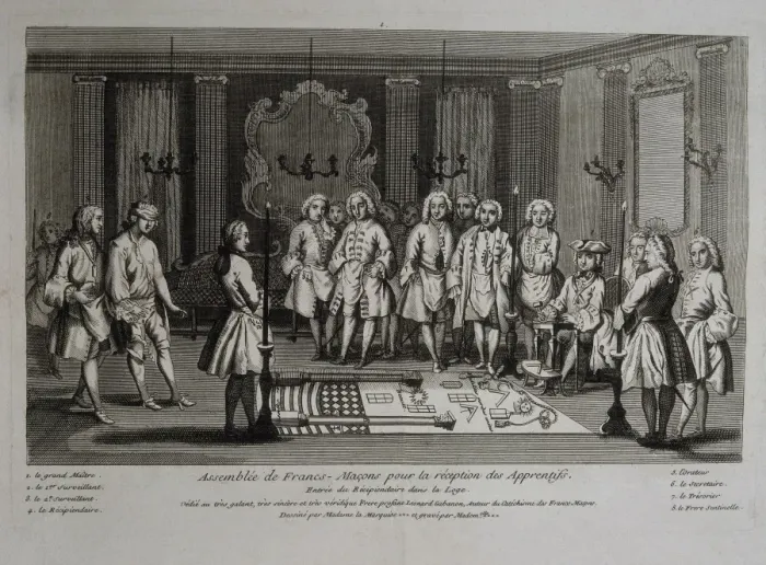 Framed Print : Assembl饠des Francs-Masons pour la R飥ption des Framed Print : Assembl饠des Francs-Masons pour la R飥ption des