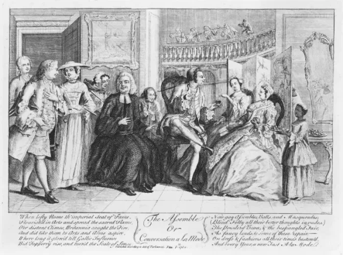 Framed Print : The assemble or conversation a la mode Framed Print : The assemble or conversation a la mode