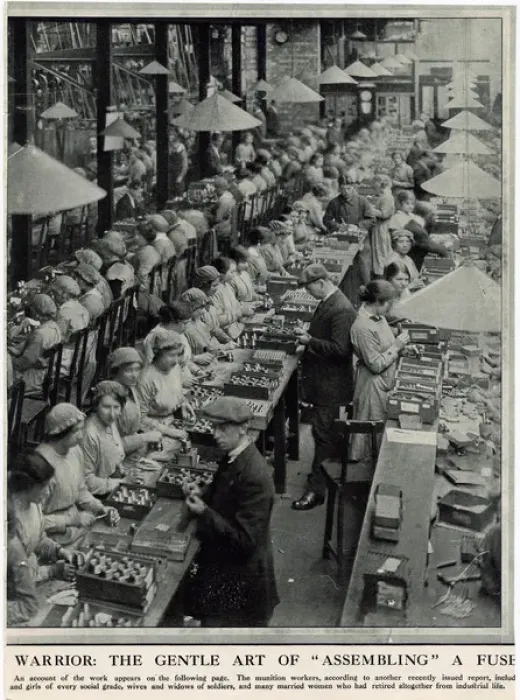Framed Print : Assembling fuses 1916 Framed Print : Assembling fuses 1916