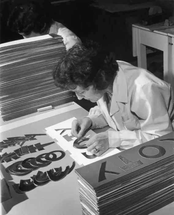 Framed Print : Assembling a Sign Framed Print : Assembling a Sign