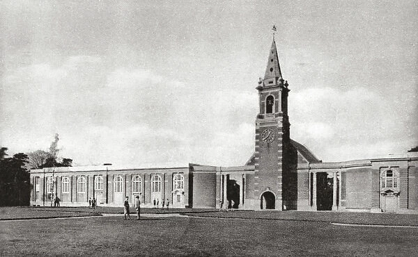 Assembly Hall and Chapel Tower at Russell School, Addington