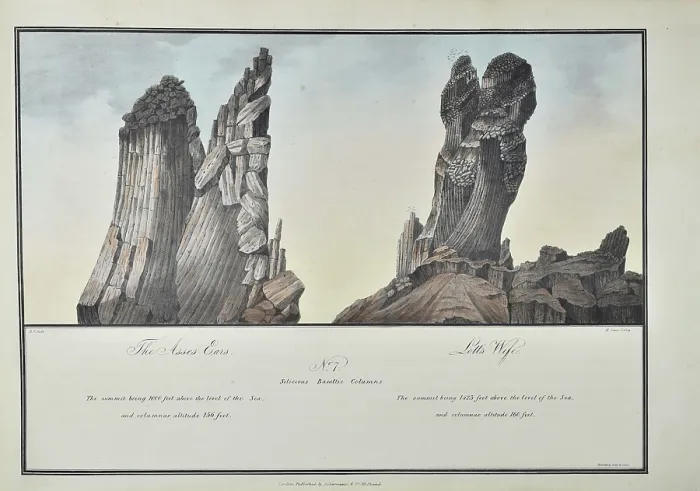 Framed Print : The Asses Ears and Lott's Wife, St Helena Framed Print : The Asses Ears and Lott's Wife, St Helena