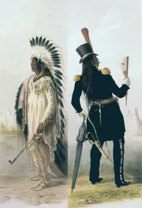 Framed Print : Assiniboine Indian chief Framed Print : Assiniboine Indian chief