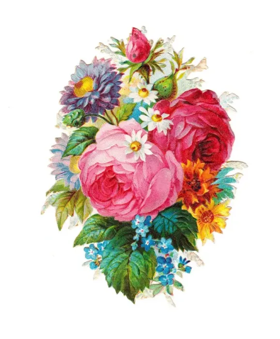 Framed Print : Assorted flowers on a Victorian scrap Framed Print : Assorted flowers on a Victorian scrap