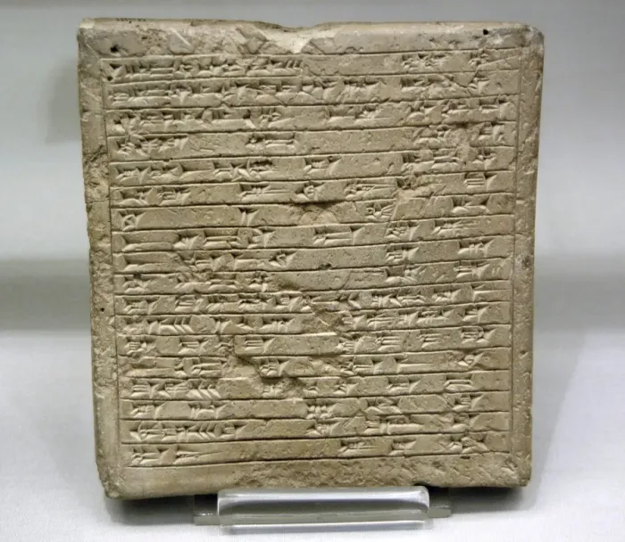 Framed Print : Assyrian commemorative tablet about the construction of a pr Framed Print : Assyrian commemorative tablet about the construction of a pr