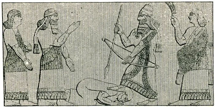 Framed Print : An Assyrian Humiliating His Captive Framed Print : An Assyrian Humiliating His Captive
