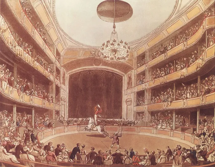 Framed Print : Astleys Ampitheater. Paris. Date: 1800 Framed Print : Astleys Ampitheater. Paris. Date: 1800