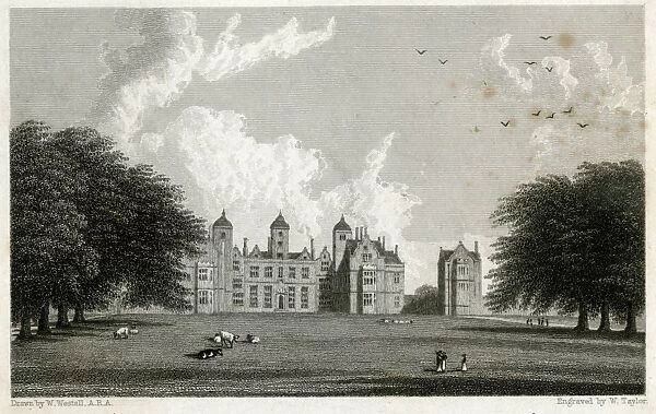 Aston Hall Warwick. Aston Hall, Warwickshire Date: 1828