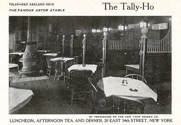 The Astor Stable, The Tally-Ho Restaurant, New York, NY, USA