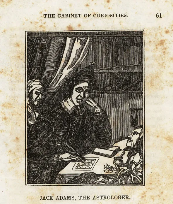 Framed Print : Astrologer Jack Adams drawing a horoscope, 17th century Framed Print : Astrologer Jack Adams drawing a horoscope, 17th century