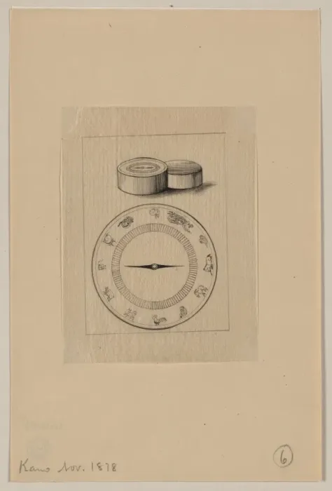 Framed Print : Astrological device showing signs of the Chinese calendar, w Framed Print : Astrological device showing signs of the Chinese calendar, w