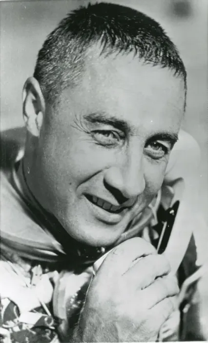 Framed Print : Astronaut Virgil ?Gus? Grissom talks on the telephone t? Framed Print : Astronaut Virgil ?Gus? Grissom talks on the telephone t?