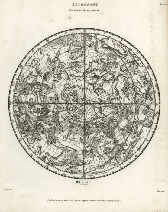 Framed Print : Astronomical chart of the Northern hemisphere Framed Print : Astronomical chart of the Northern hemisphere