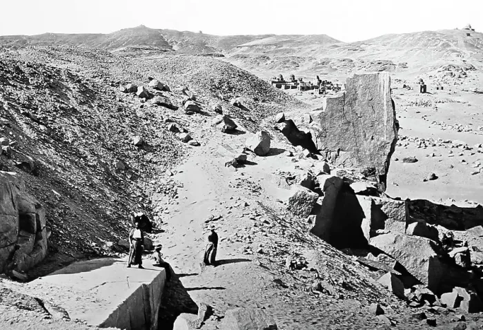 Framed Print : Aswan Quarry, Egypt, Victorian period Framed Print : Aswan Quarry, Egypt, Victorian period