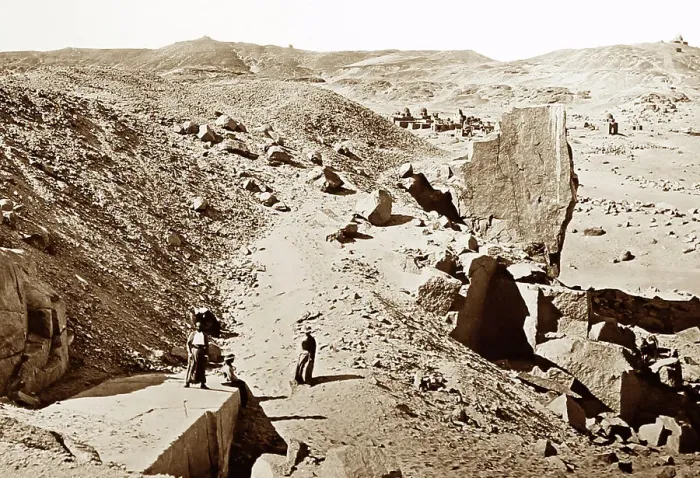 Framed Print : Aswan Quarry, Egypt, Victorian period Framed Print : Aswan Quarry, Egypt, Victorian period