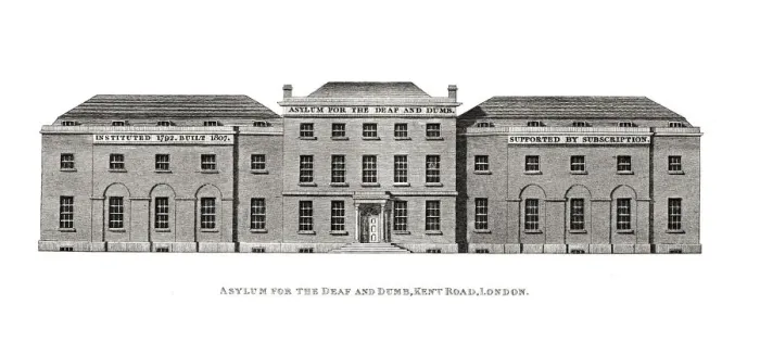 Framed Print : Asylum for Deaf and Dumb, Old Kent Road, London. Date: 1822 Framed Print : Asylum for Deaf and Dumb, Old Kent Road, London. Date: 1822