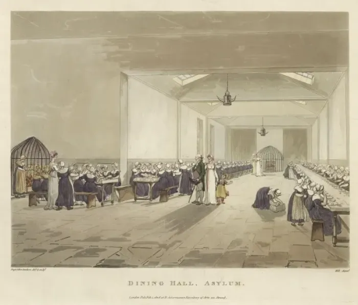 Framed Print : Asylum Dining Hall