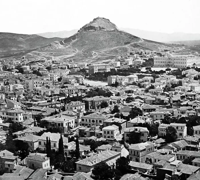Framed Print : Athens from the Acropolis, Victorian period Framed Print : Athens from the Acropolis, Victorian period